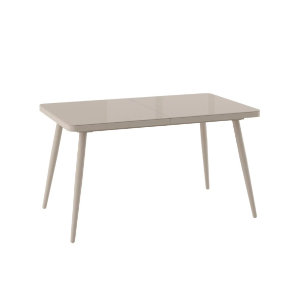 Стол BORG RADIAL-140, раздвижной со стеклом 140(180)х85, КАПУЧИНО/КАПУЧИНО)